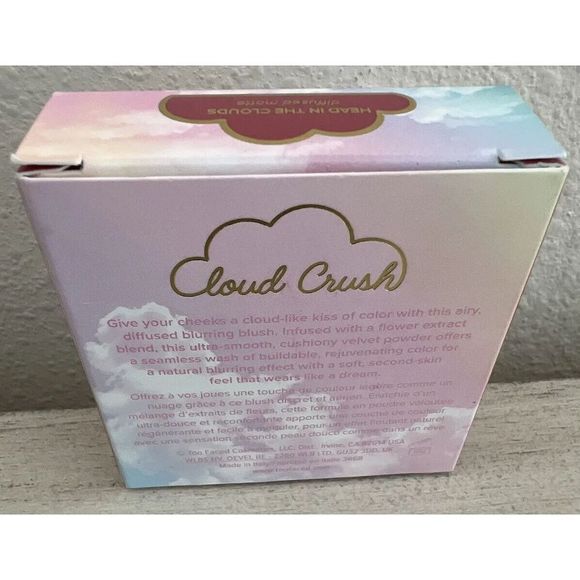 Too Faced Cloud Crush Blurring Blush “Heads In The Clouds”0.17oz/5g BNIB* - Picture 4 of 8